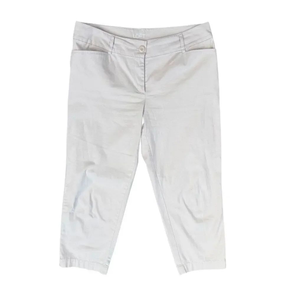 LOFT Women’s Curvy Crop Pants Khaki Sz. Curvy 10